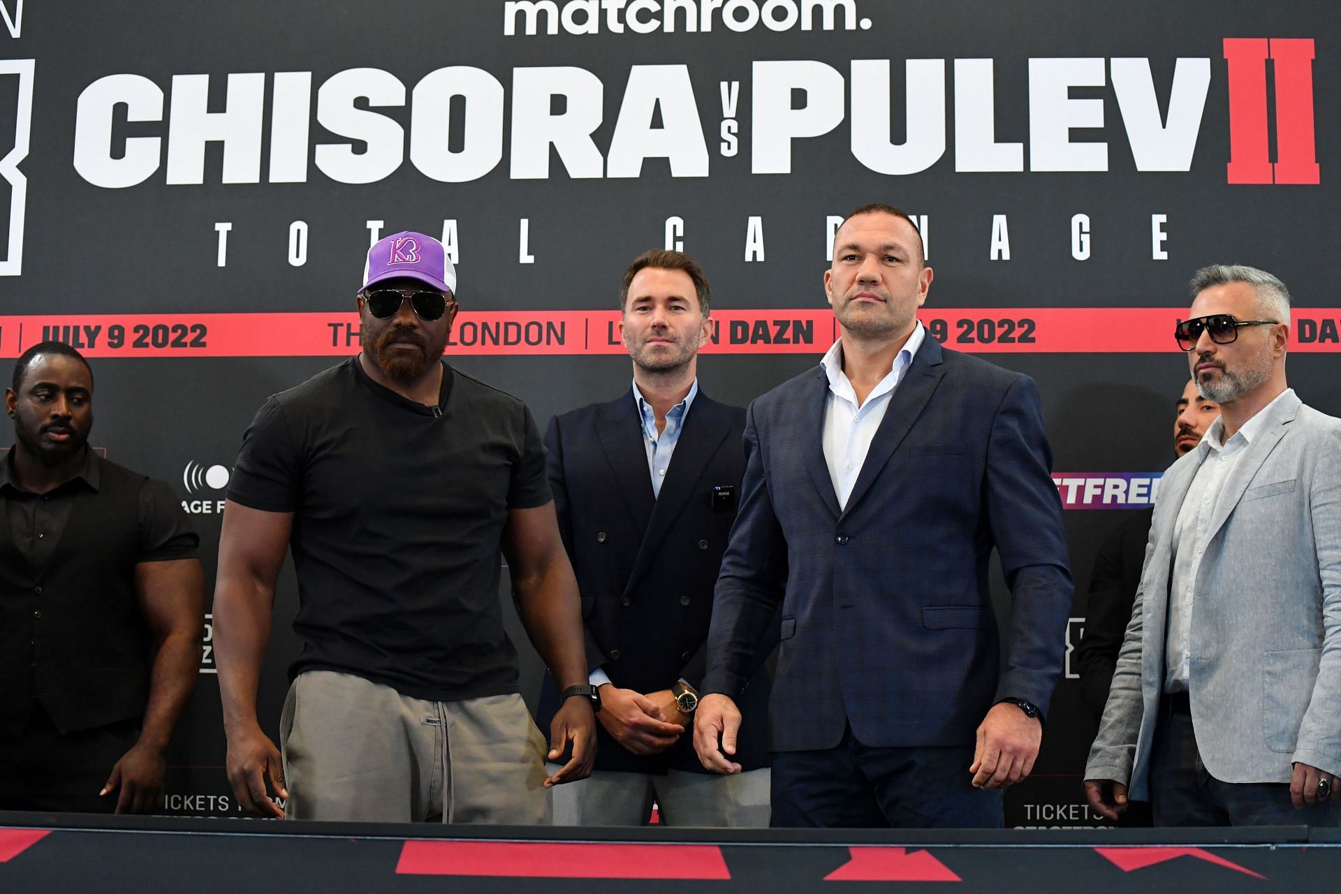 Derek Chisora (L) and Kubrat Pulev (R)