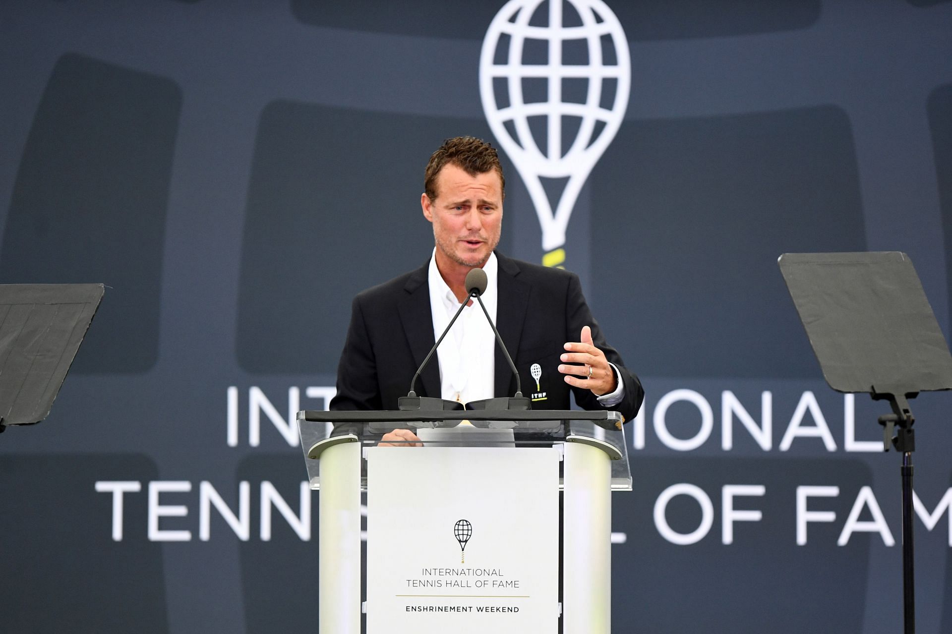 Lleyton Hewitt at the International Tennis Hall of Fame 2022 Induction Ceremony