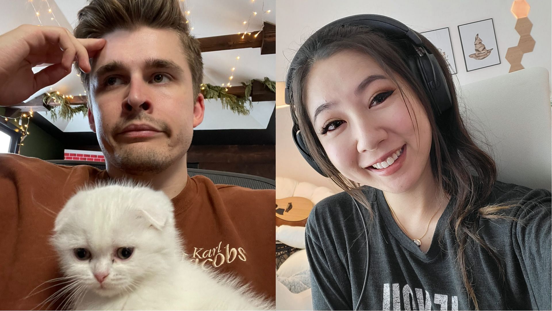 Ludwig, after saying he owes Fuslie a bidet, accuses her of having a dirty toilet (Image via Ludwig &amp; Fuslie/Twitter)