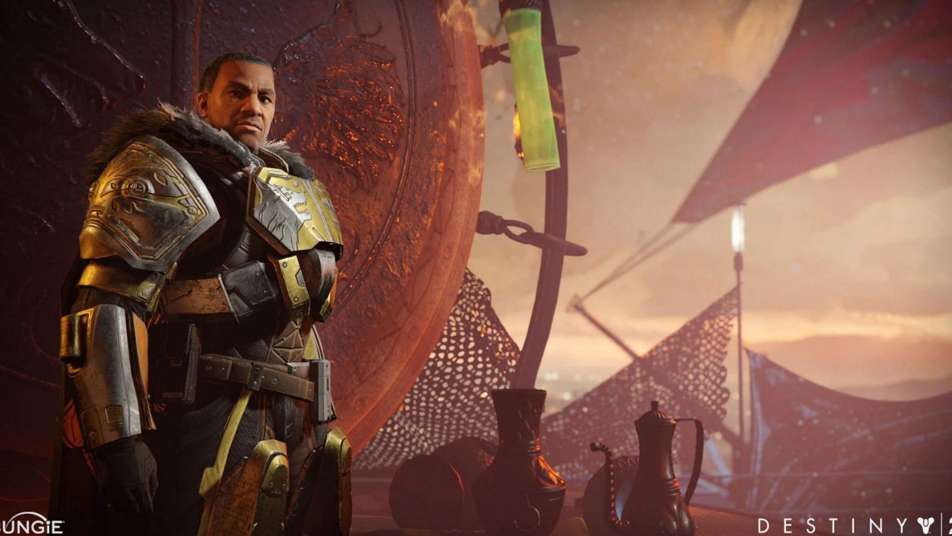 Lord Saladin on the Tower to host the Iron Banner (Image via Bungie)