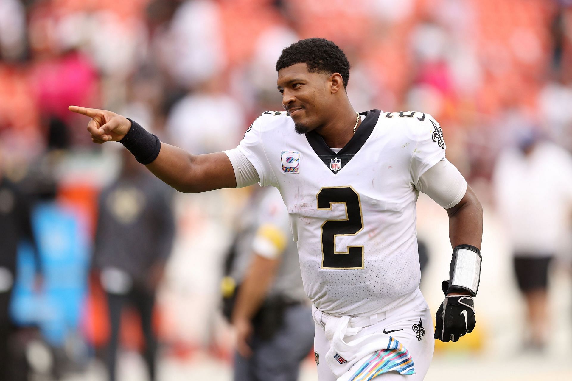 New Orleans Saints quarterback Jameis Winston.