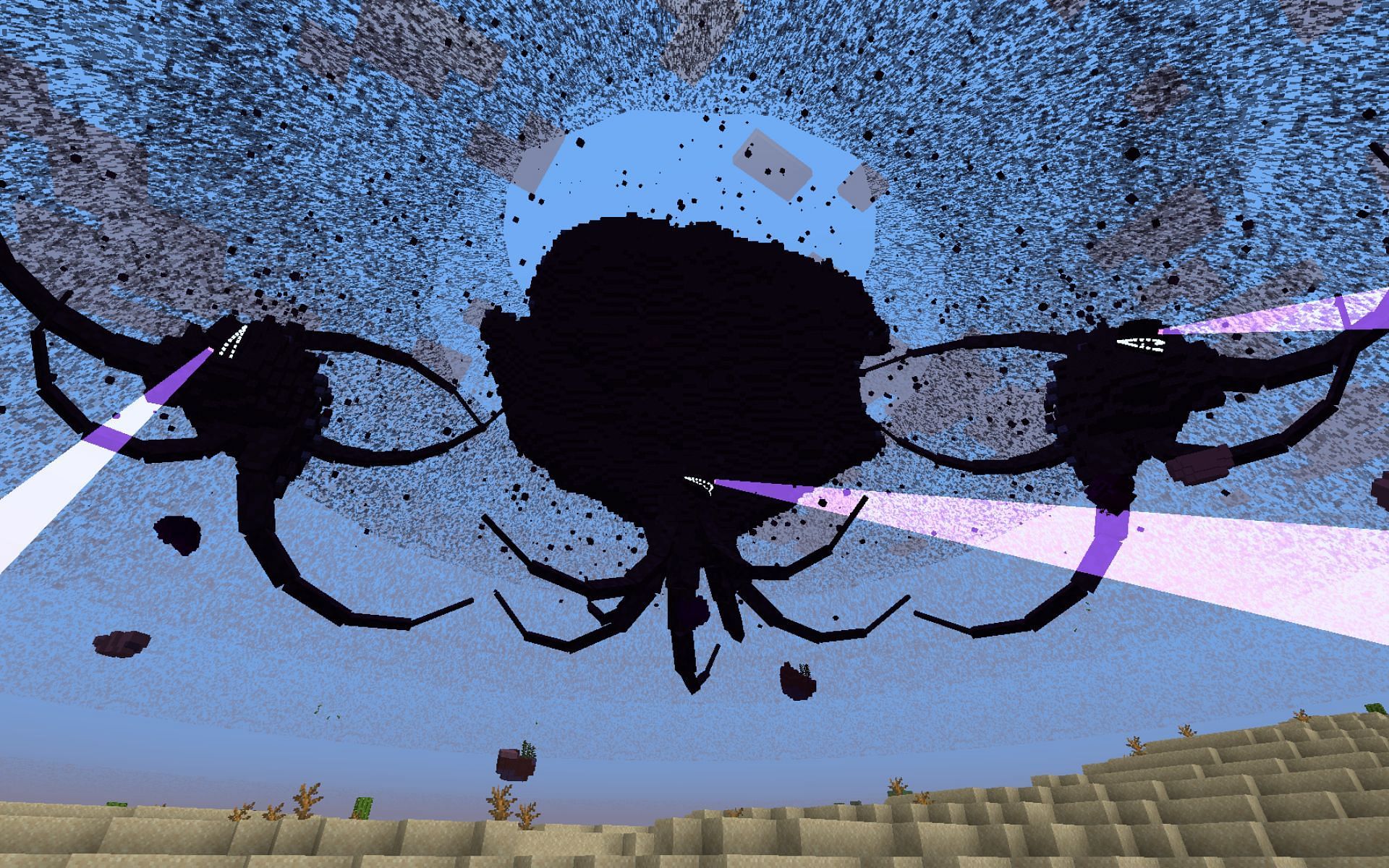 Download Minecraft Wither Storm Battle Wallpaper