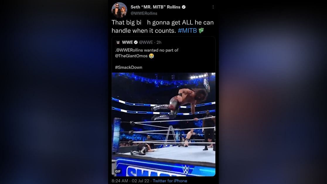 Seth Rollins did not hold back on Omos after SmackDown.