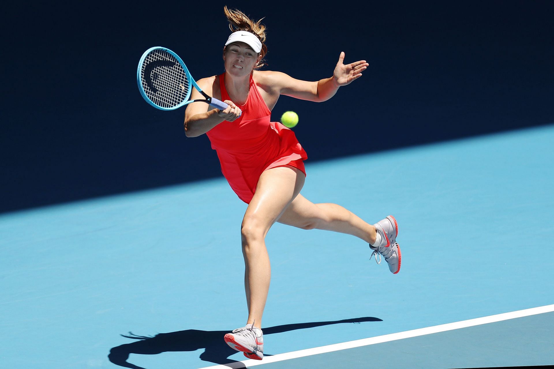 Sharapova in action during the 2020 Australian Open