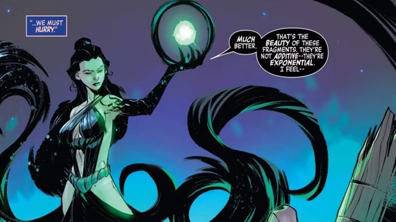 The Goddess of Darkness fought many Olympians (Image via Marvel Comics)