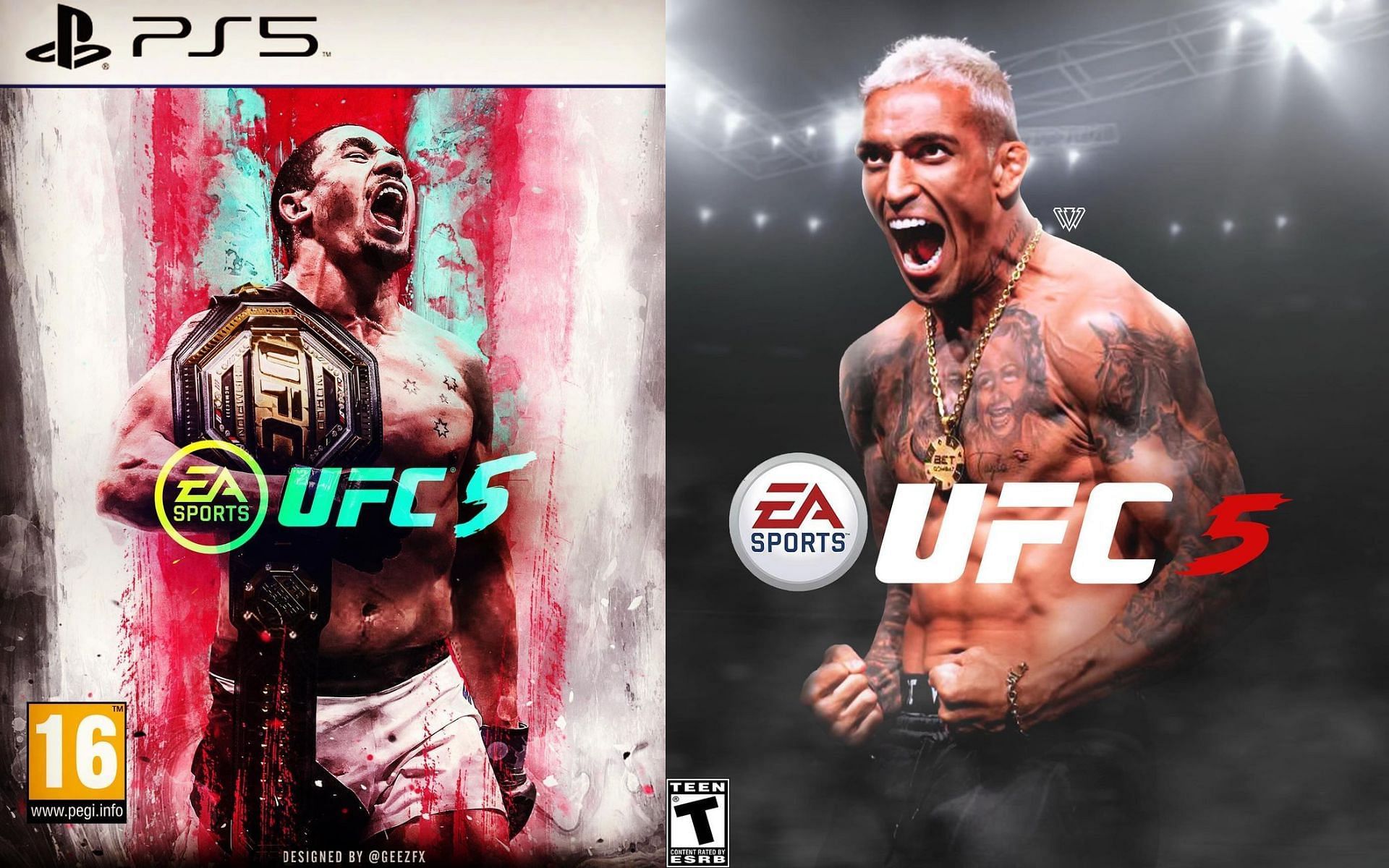UFC 5 fan posters (image courtesy @wynters_designs @playstationband Instagram)