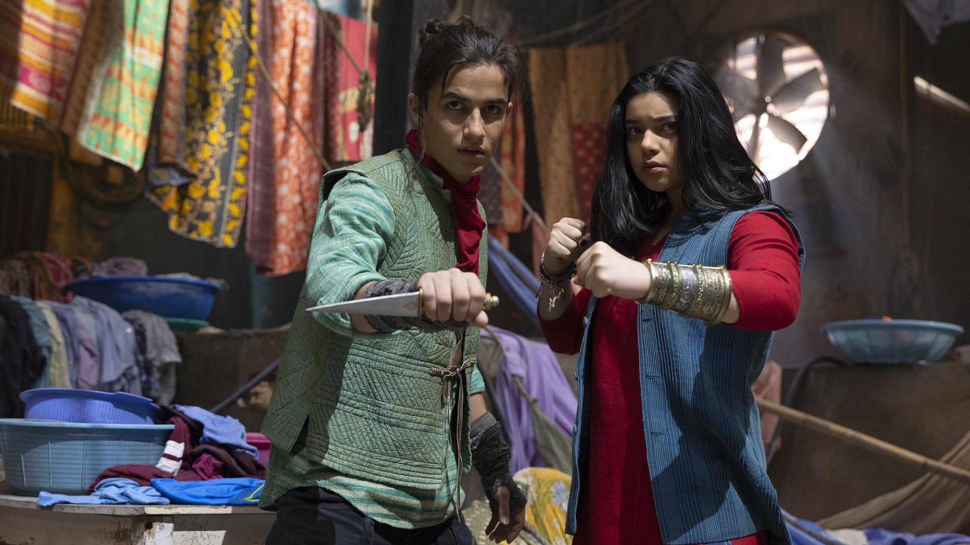 Iman Vellani and Aramis Knight star as Kamala and Kareem, respectively, on Disney+&#039;s Ms. Marvel (Image via IMDb)