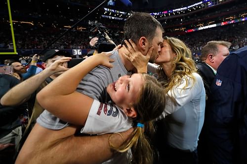 Tom Brady with his wife Giselle Bundchen at Super Bowl LIII 