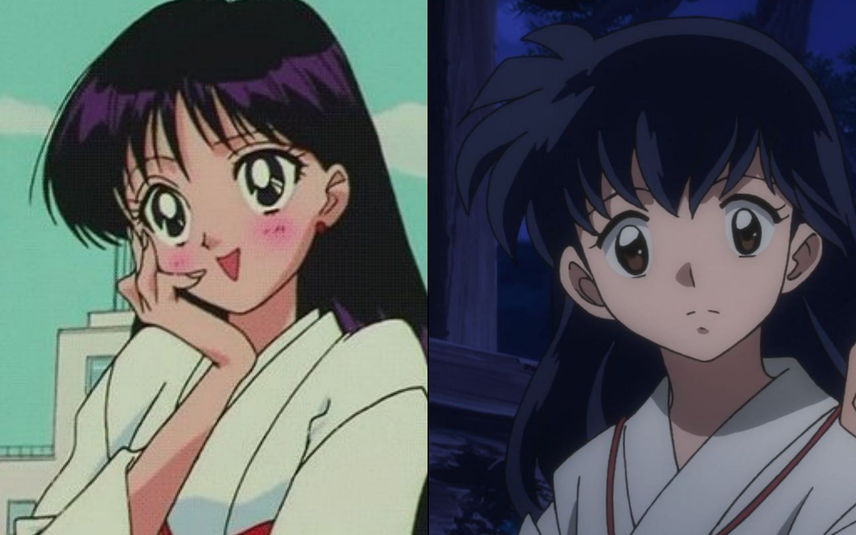 Sailor Mars on the left, Kagome on the right (Image via Toei Animation, Sunrise)