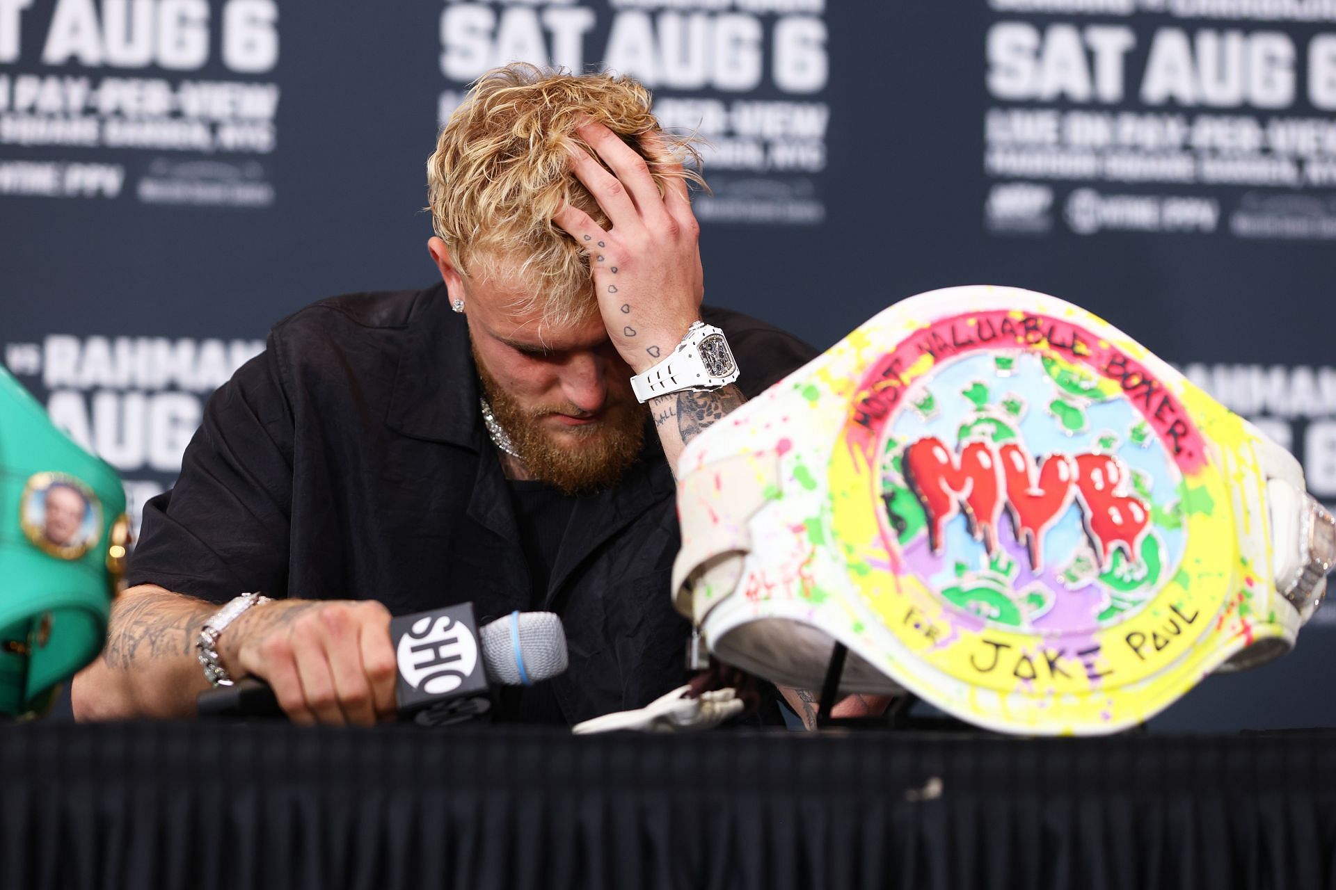 Jake Paul at Hasim Rahman Jr. fight press conference