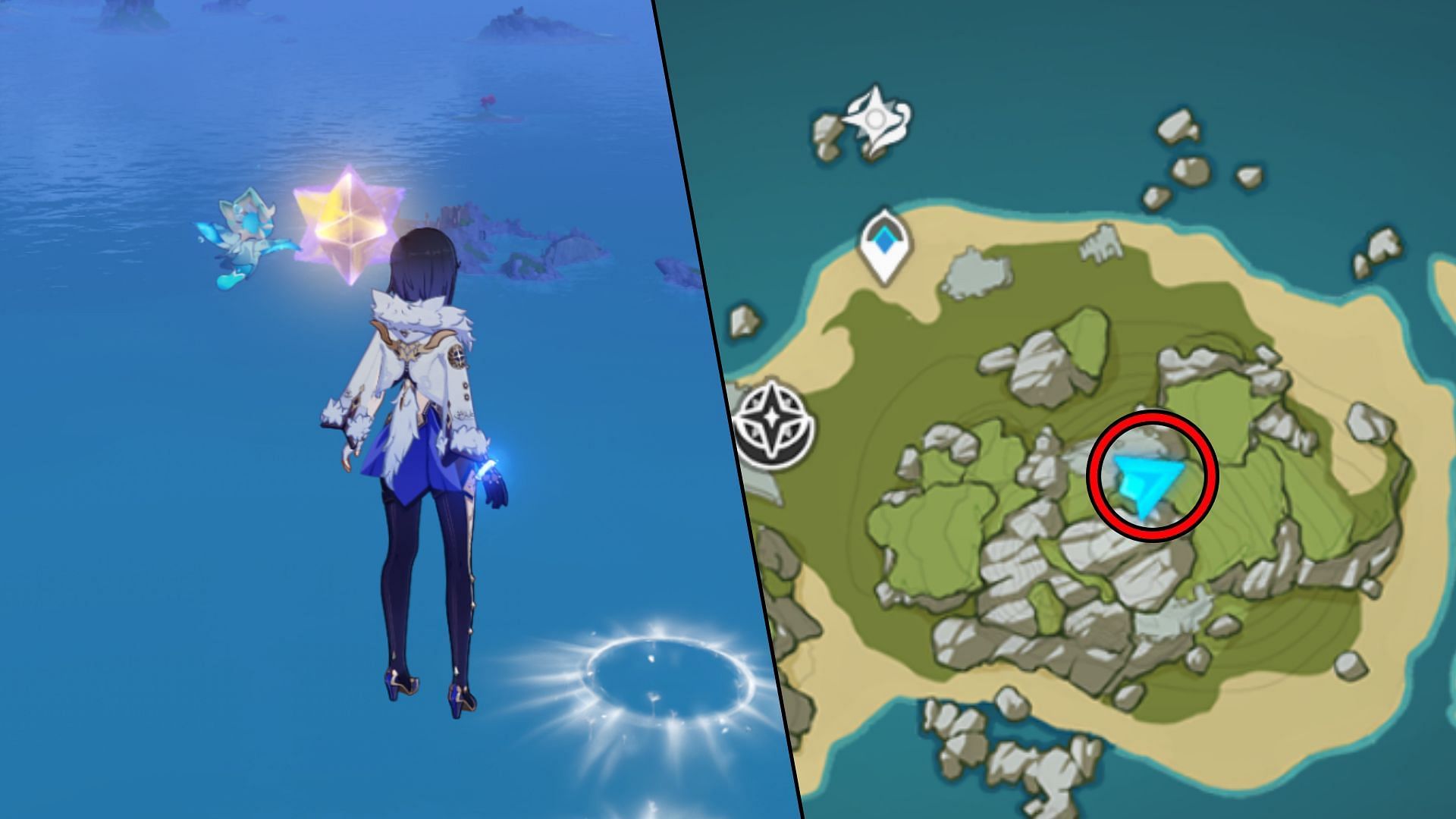 You can stand in mid-air here (Image via HoYoverse)