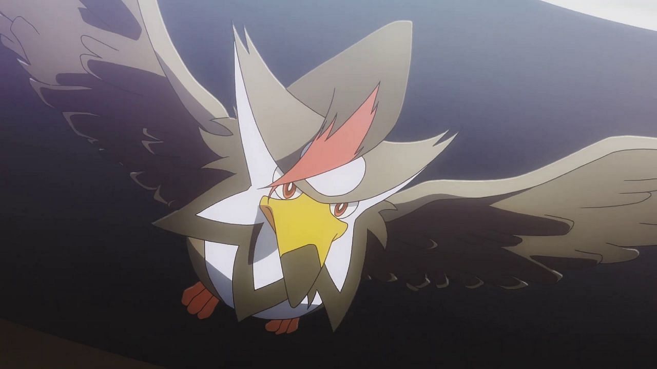 Staraptor as it appears in Pokemon: Evolutions (Image via The Pokemon Company)
