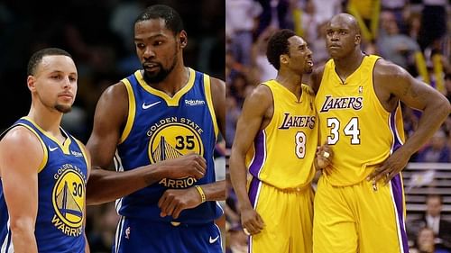 Steph Curry, Kevin Durant, Kobe Bryant and Shaquille O'Neal (Photo: The SportsRush)