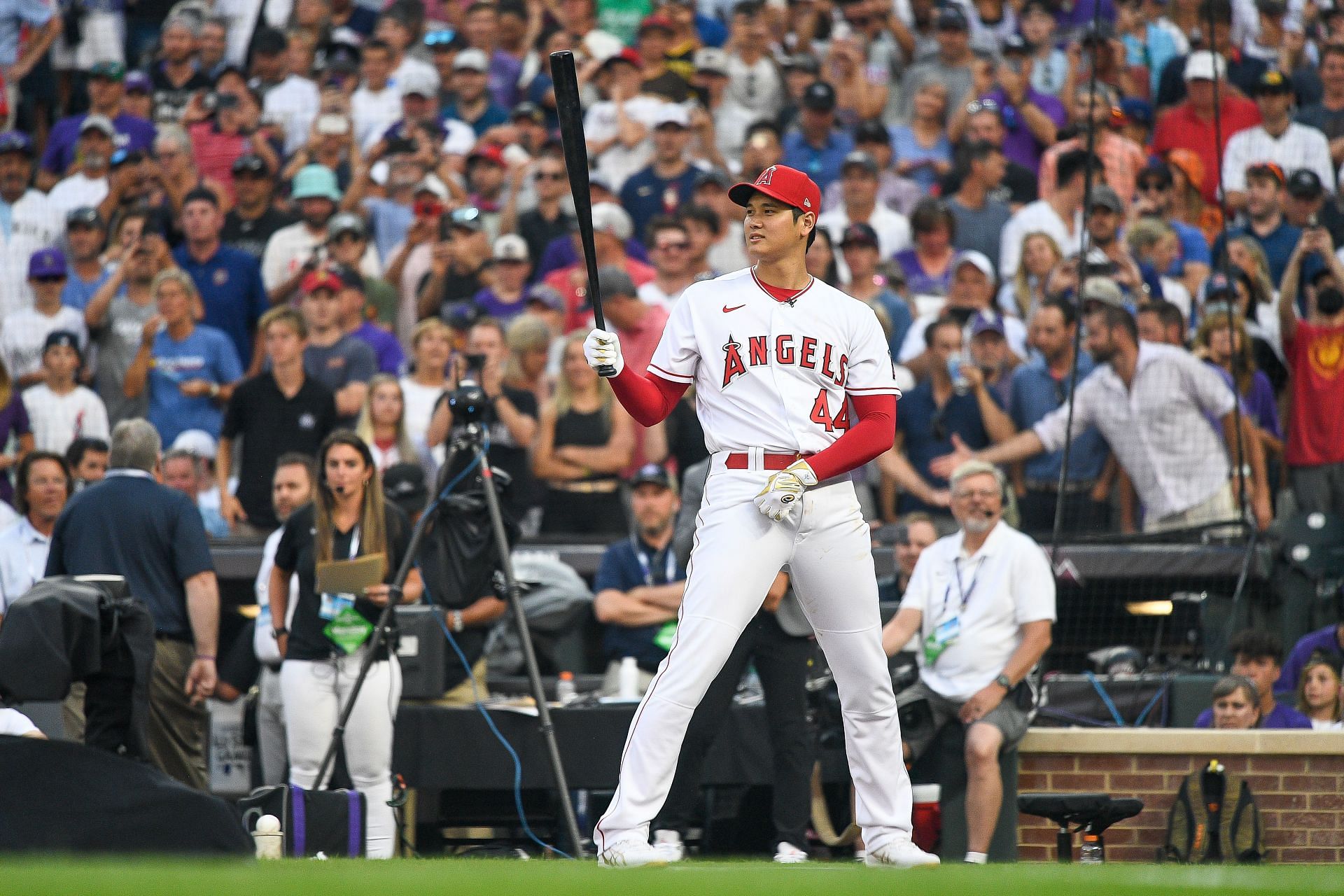 Shohei Ohtani during the 2021 T-Mobile Home Run Derby at Coors Field, Denver, Colorado.