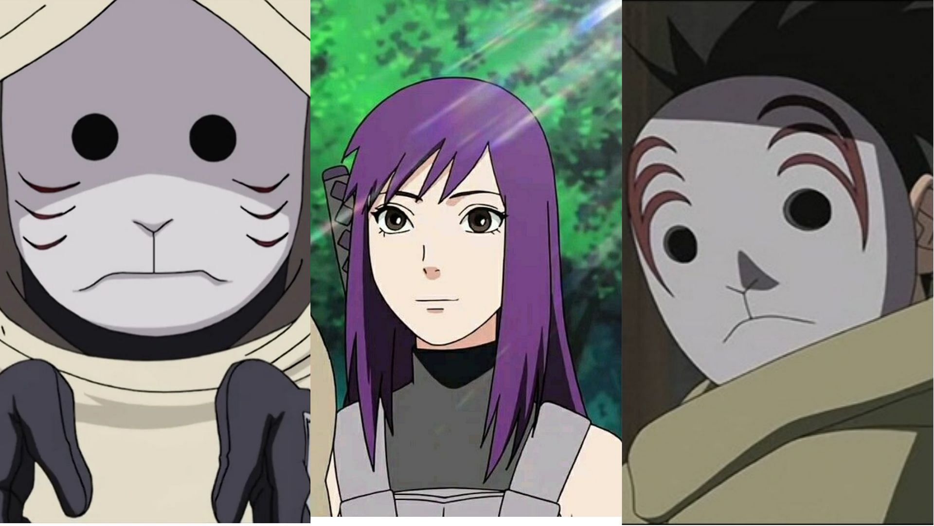 Zo, Yugao, and Hyo as seen in Naruto (Image credits: Masashi Kishimoto/ Studio Pierrot/ Viz Media)