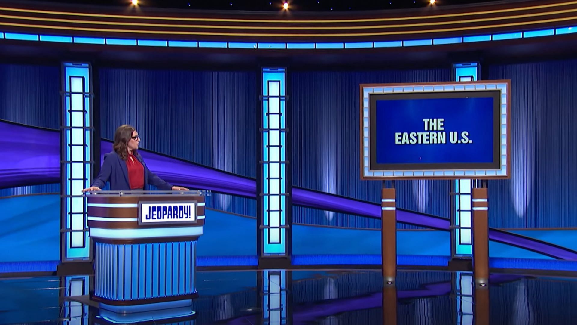 Mayim Bialik hosted today&#039;s episode (Image via Jeopardy)