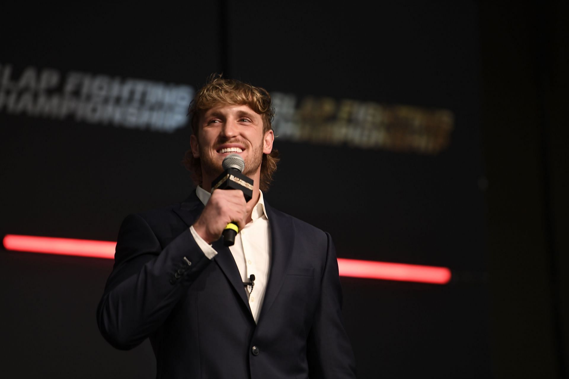 Logan Paul uses his recent WWE signing to pick up a model [Photo by Gaelen Morse/Getty Images)