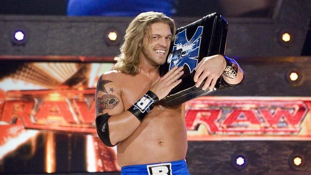 WWE Hall of Famer Edge holding the briefcase