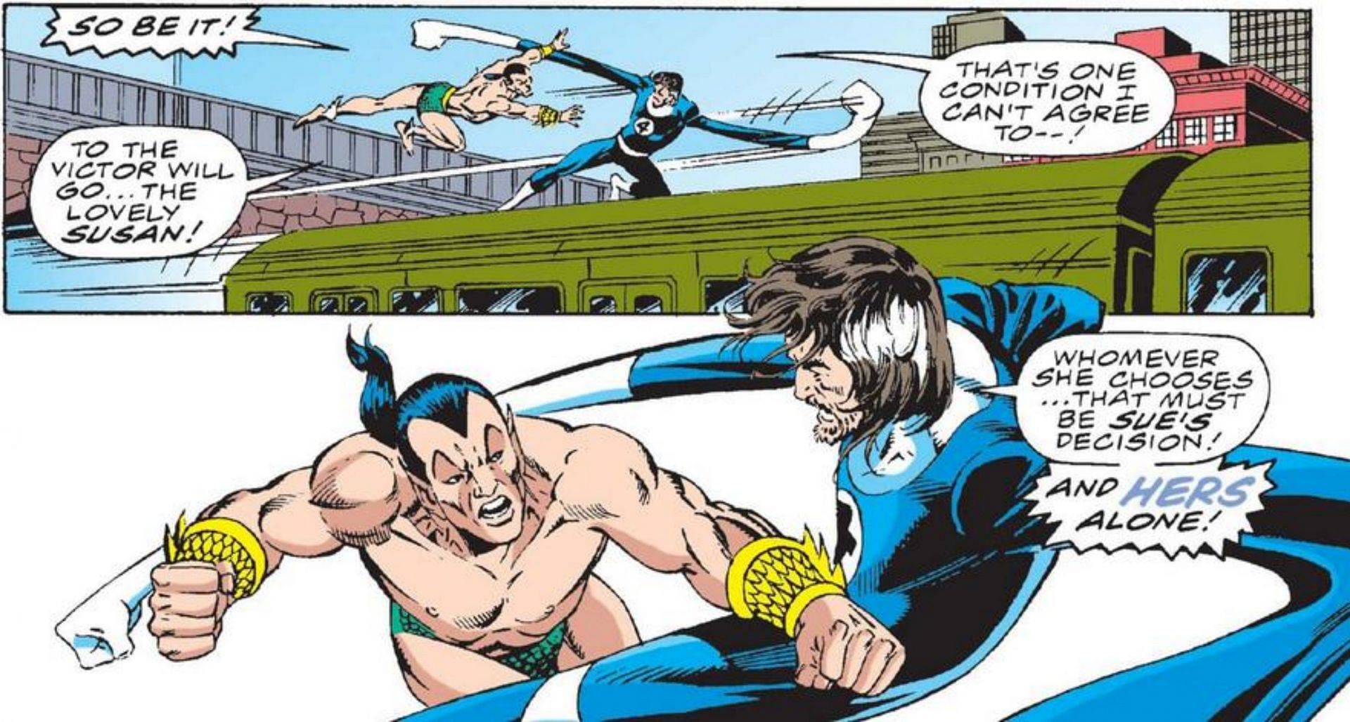 Reed Richards vs Namor (Image via Marvel Comics)