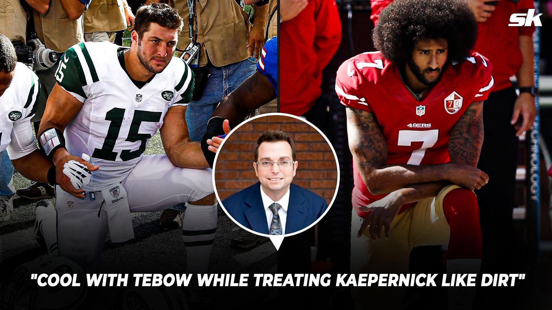 NFL has been accused of following double standards in dealing with Tim Tebow and Colin Kaepernick