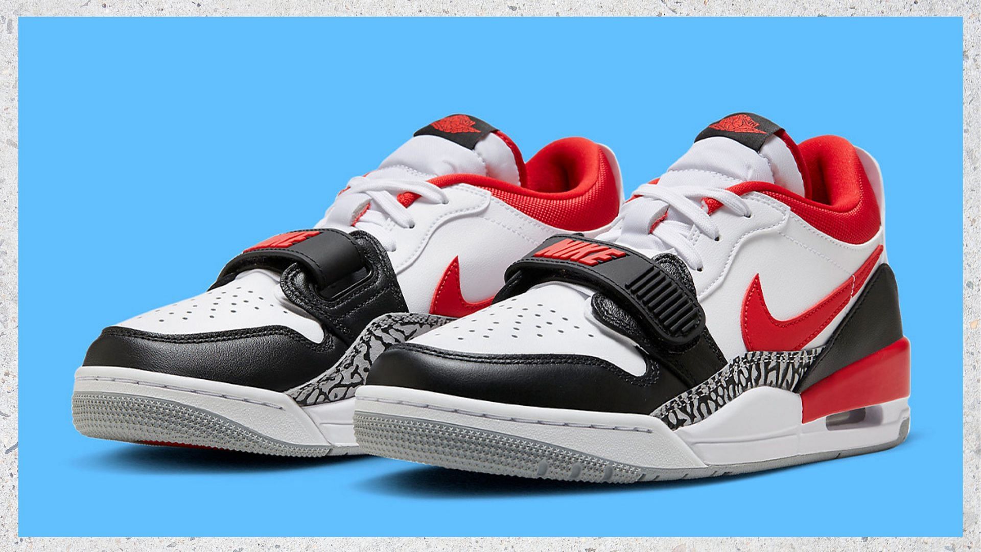 Jordan Legacy 312 Low Black Toe shoes (Image via Nike)