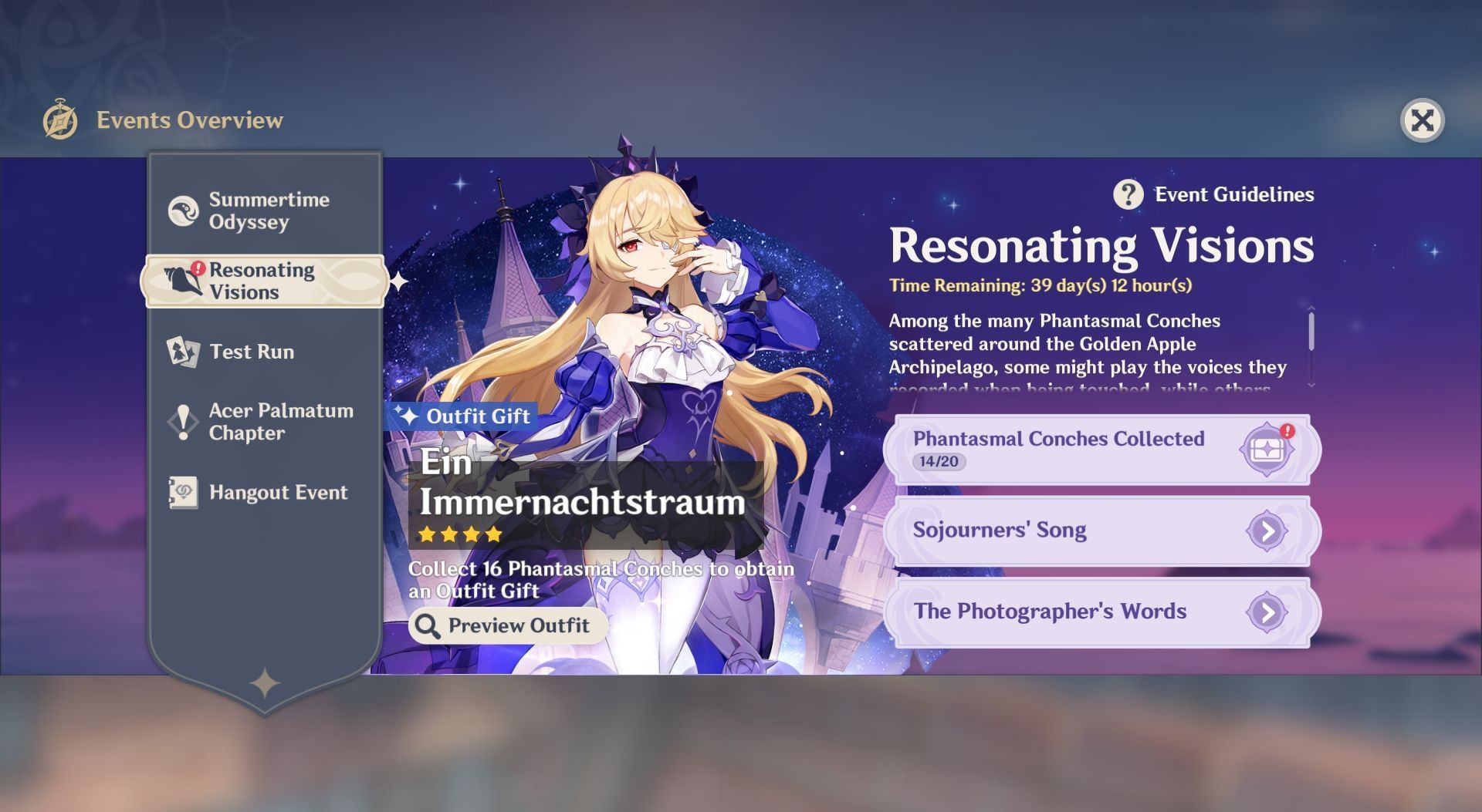 Resonating Visions event (Image via HoYoverse)