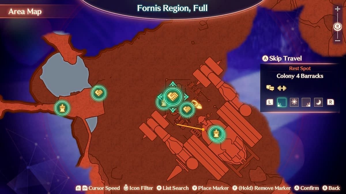 The map allows players to Skip Travel (Image via Nintendo)
