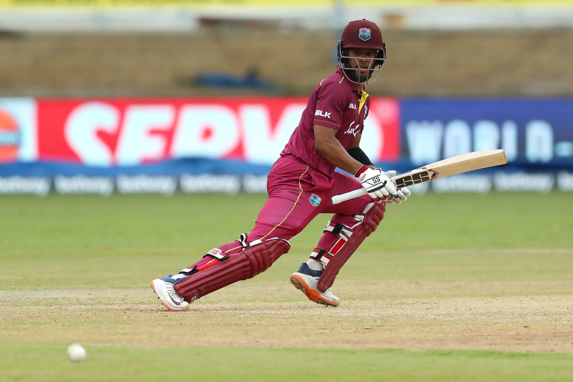 West Indies batter Shai Hope in action. (Pic: Getty)