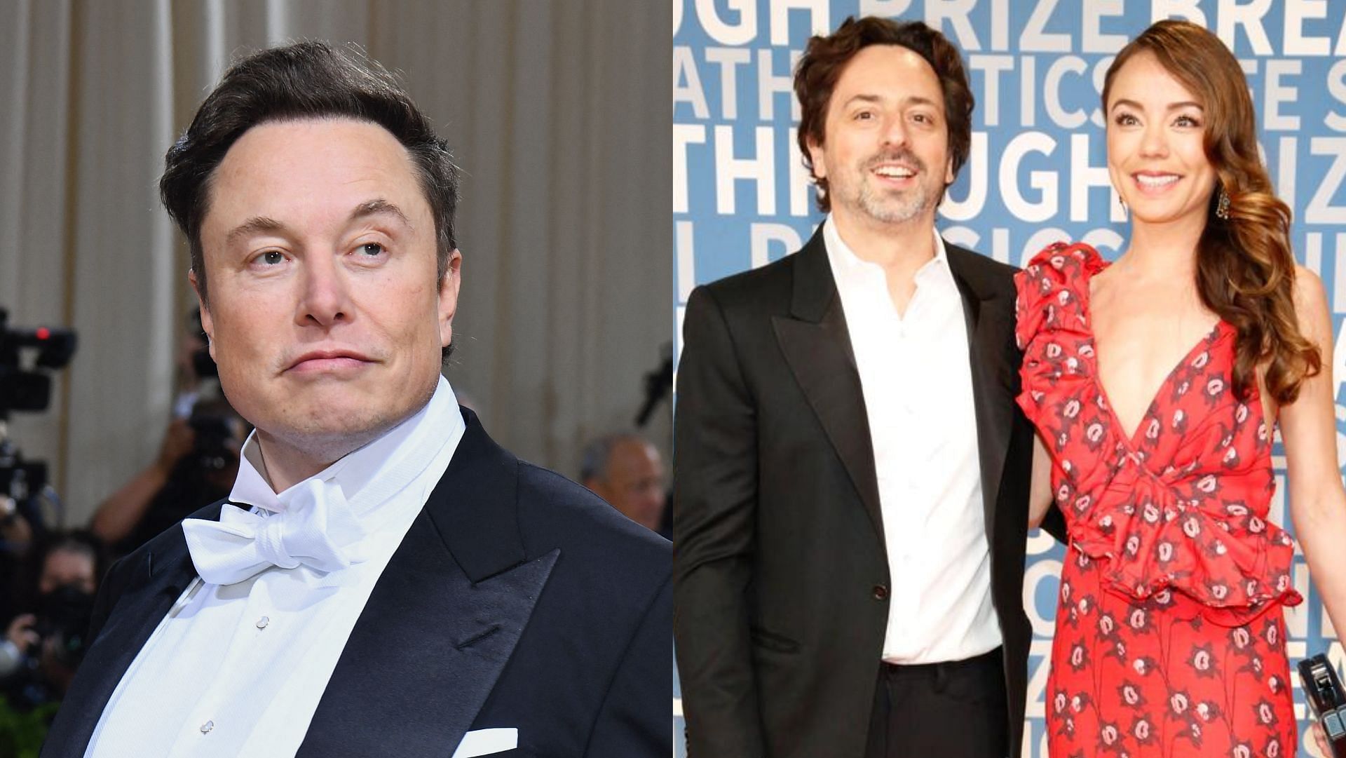 Elon Musk has denied being romantically involved with Google co-founder Sergey Brin&#039;s wife, Nicole Shanahan. (Image via Angela Weiss/Getty, Kimberly White/Getty)