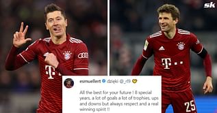 "A lot of goals, a lot of trophies" - Thomas Muller sends heartfelt message to Barcelona new boy Robert Lewandowski