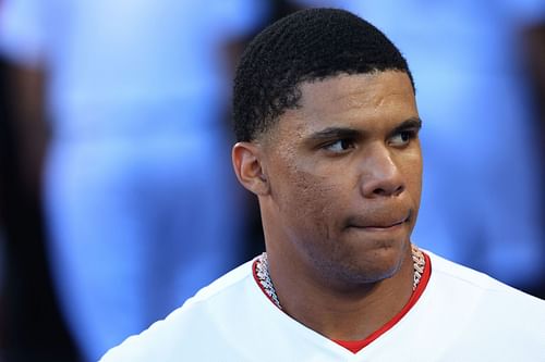 Juan Soto of the Washington Nationals during the MLB All-Star Game at Dodger Stadium