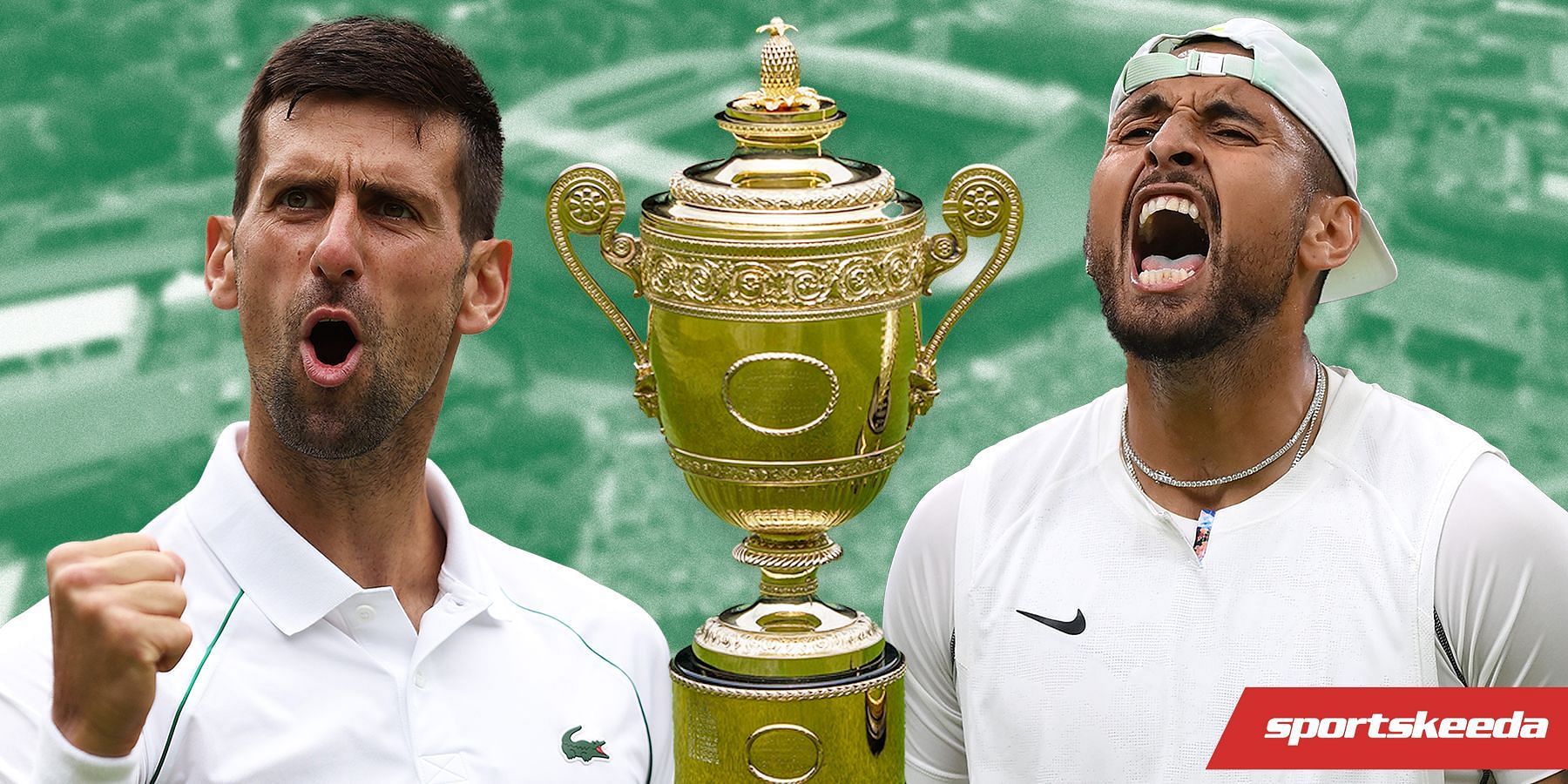 Novak Djokovic will face Nick Kyrgios in the Wimbledon final on Sunday