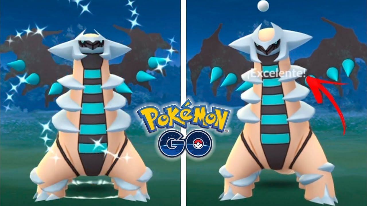 Shiny Giratina as it appears in Pokemon GO (Image via Keibron Gamer on YouTube)