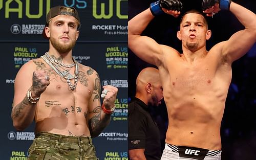 Jake Paul (left) and Nate Diaz (right) (Images via Getty)