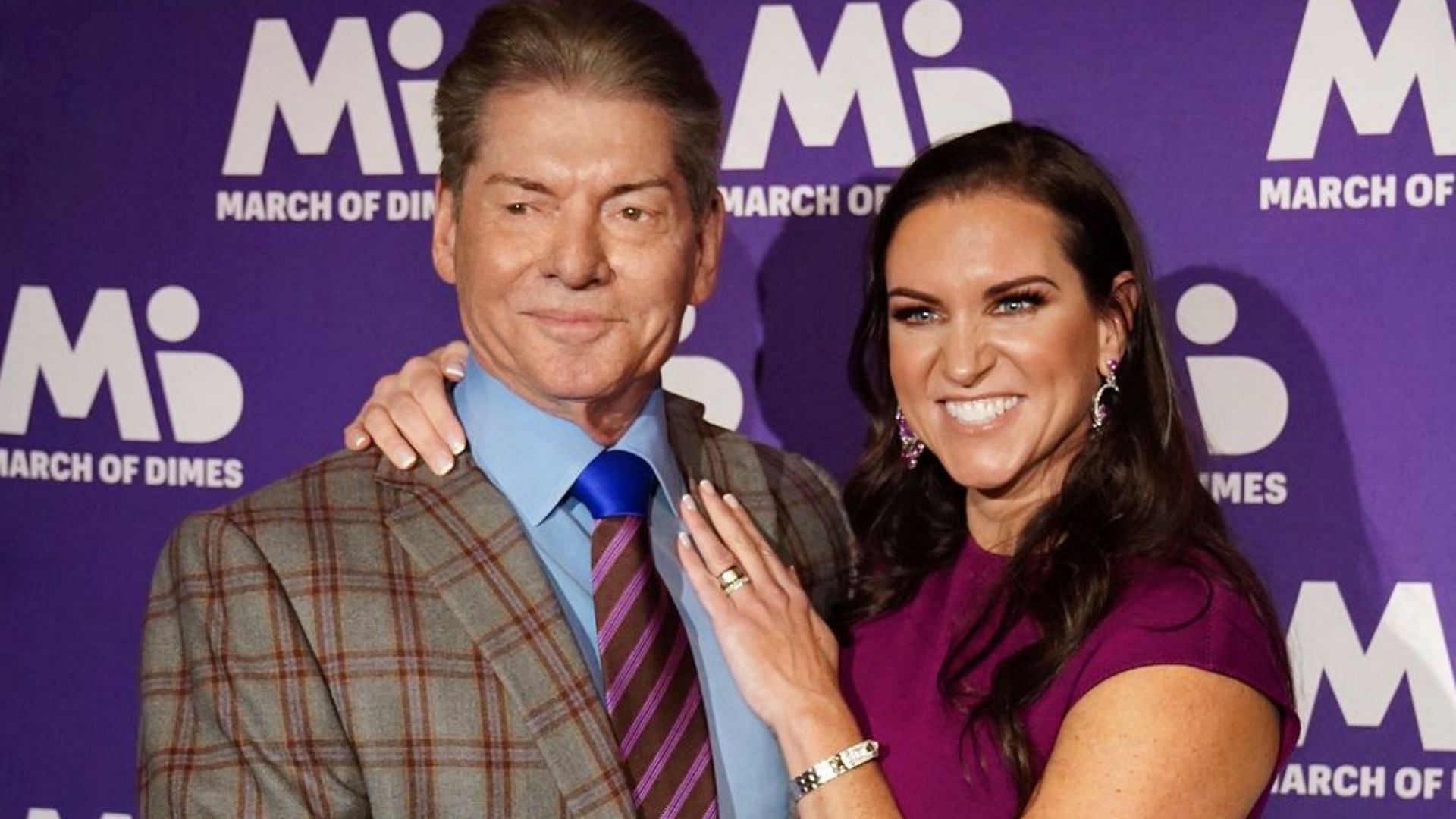 Vince McMahon (left) announced his retirement on Twitter a few hours ago