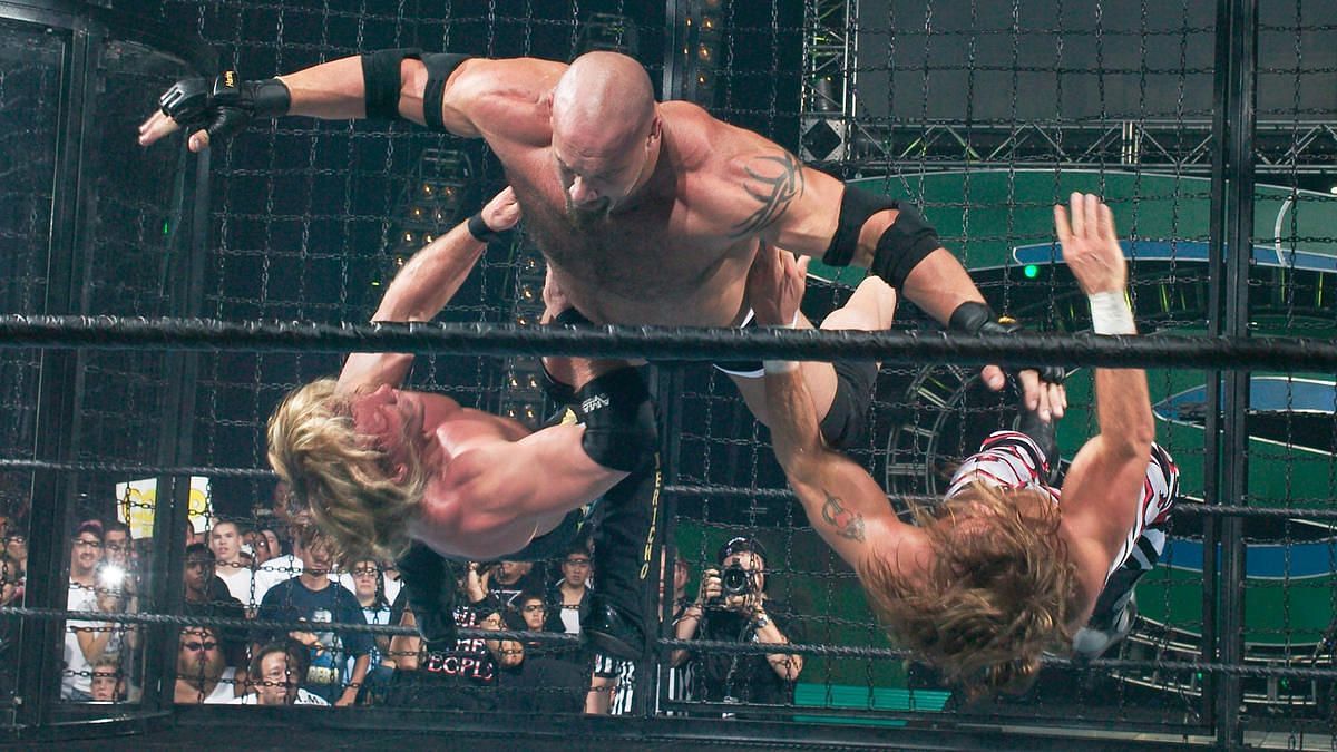 Goldberg ran wild in the Elimination Chamber at SummerSlam 2003