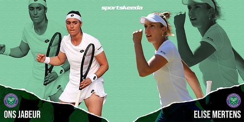 Ons Jabeur (L) & Elise Mertens will clash in Wimbledon R4