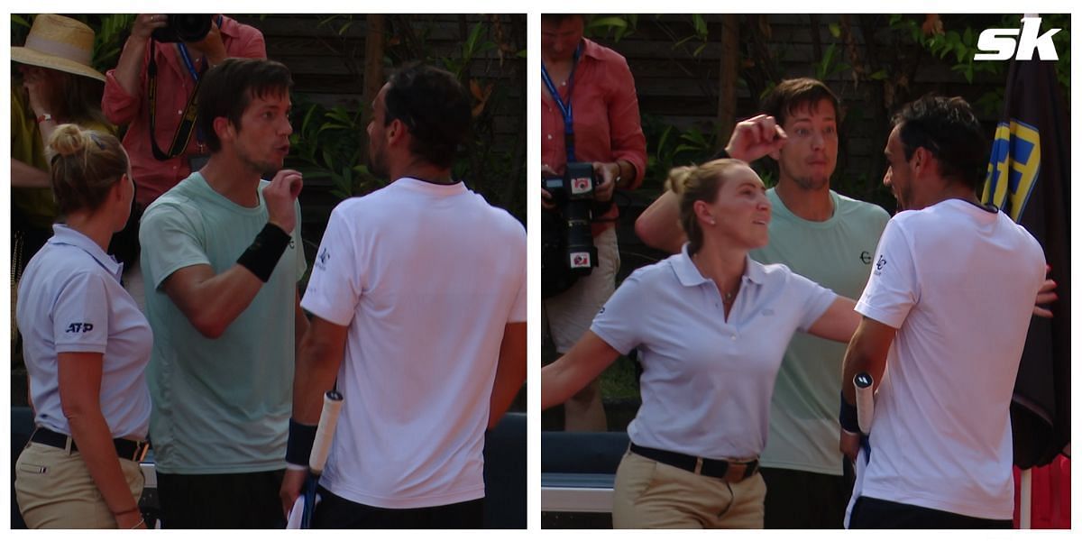 Fognini and Bedene were involved in an argument.