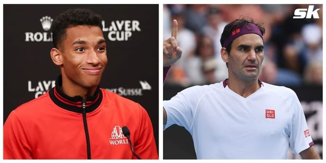 "He is definitely the most famous person that has ever texted me"- Felix Auger Aliassime on Roger Federer