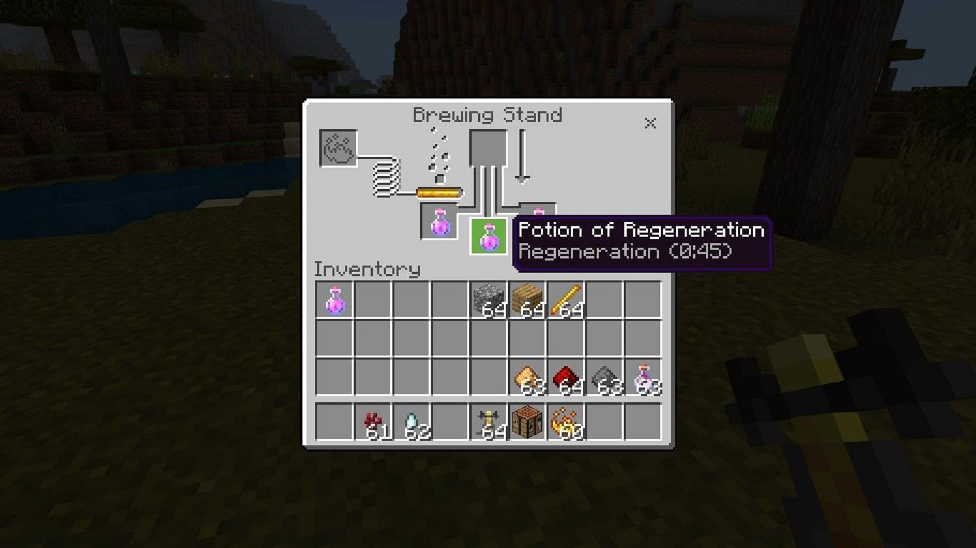 Potions of Regeneration provide health over time (Image via Mojang)