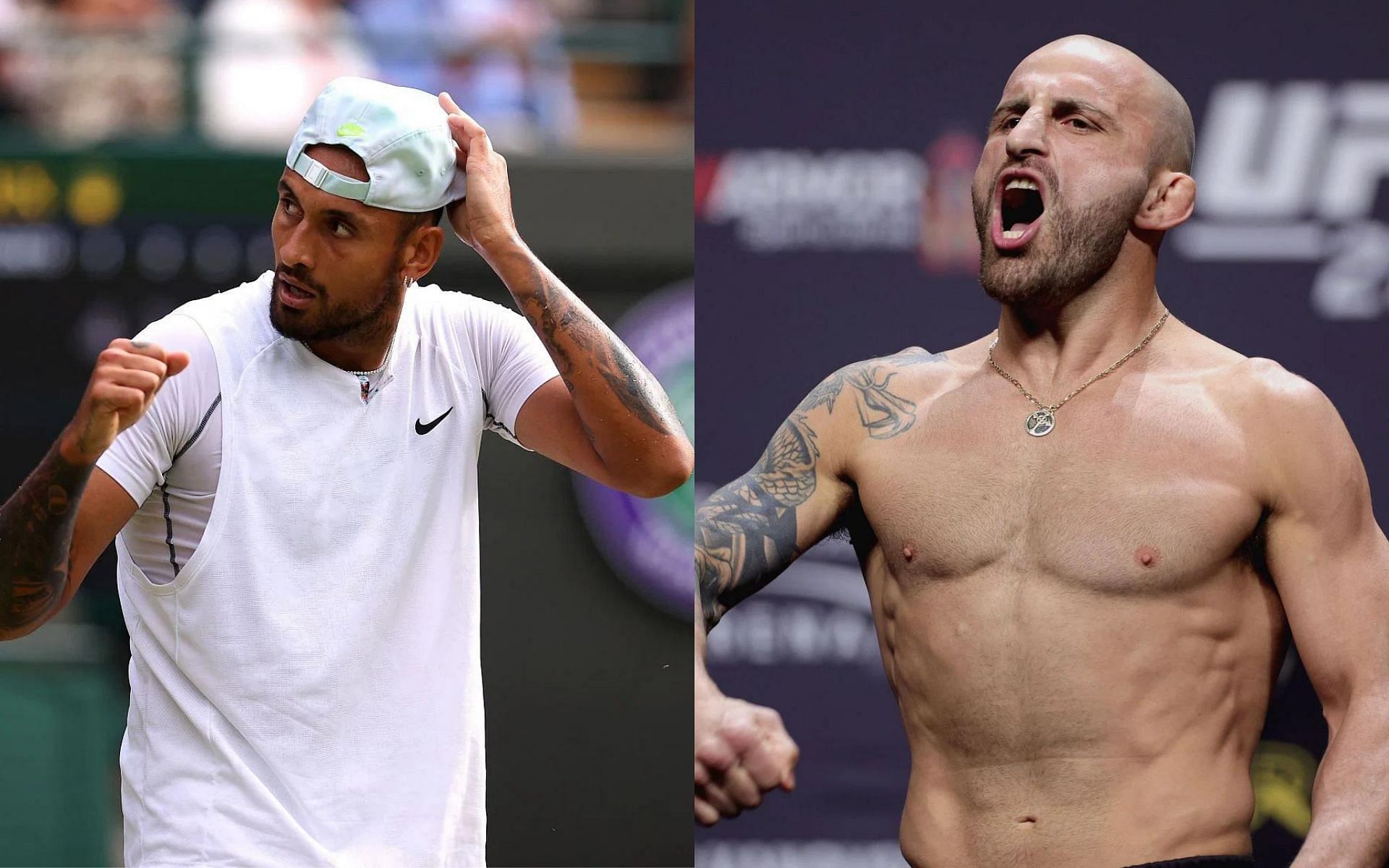 Nick Kyrgios (left) and Alexander Volkanovski (right) [Images courtesy of Getty]