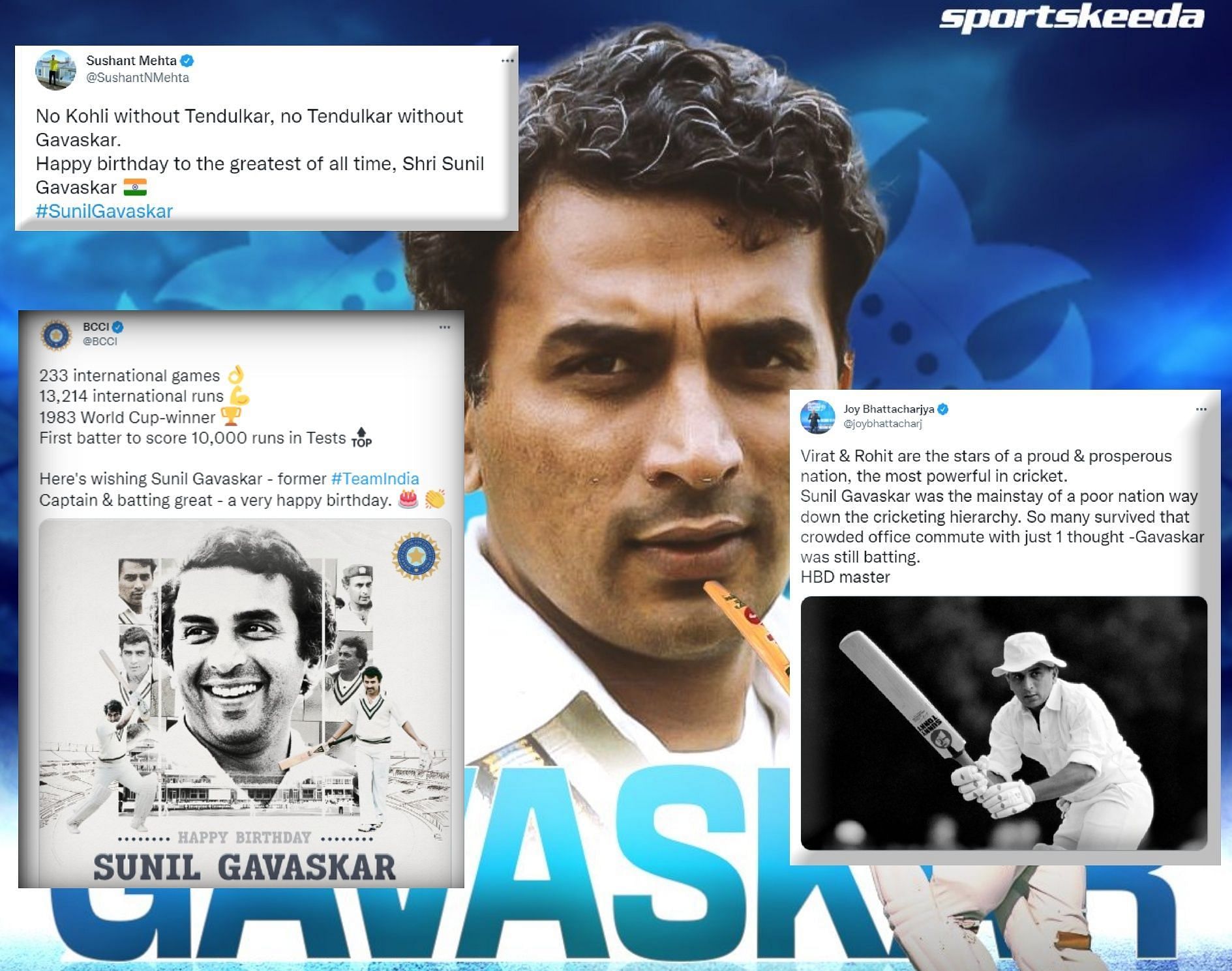 “No Kohli without Tendulkar, no Tendulkar without Gavaskar” Wishes