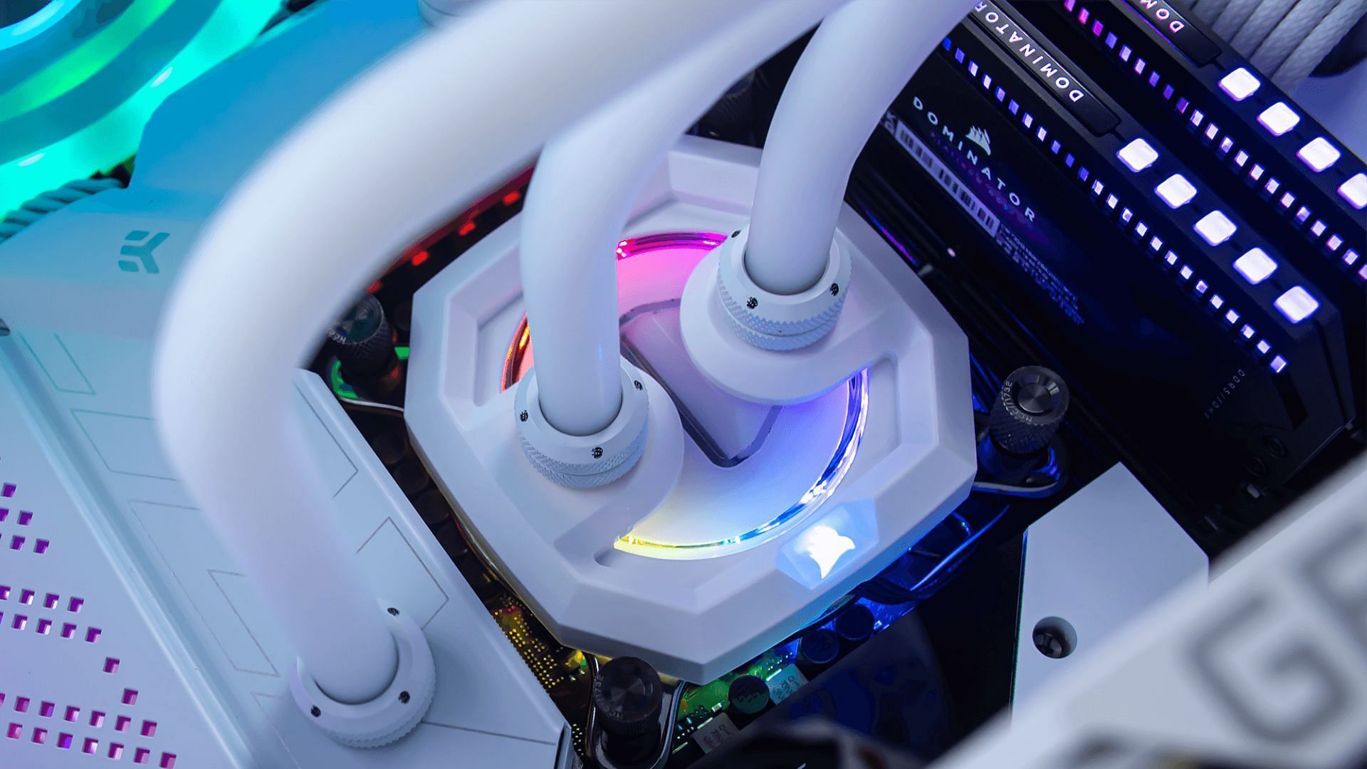 A custom water cooling system for gaming PCs (Image via ASUS)