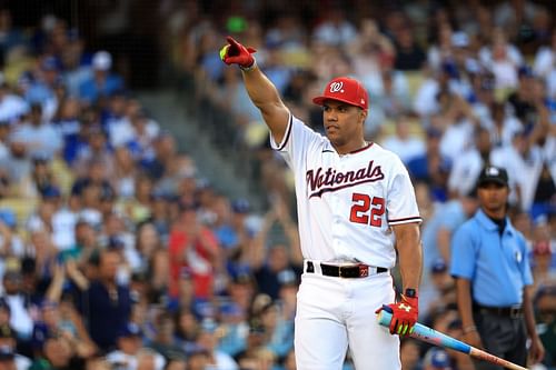 National League All-Star Juan Soto during the Home Run Derby at Dodger Stadium