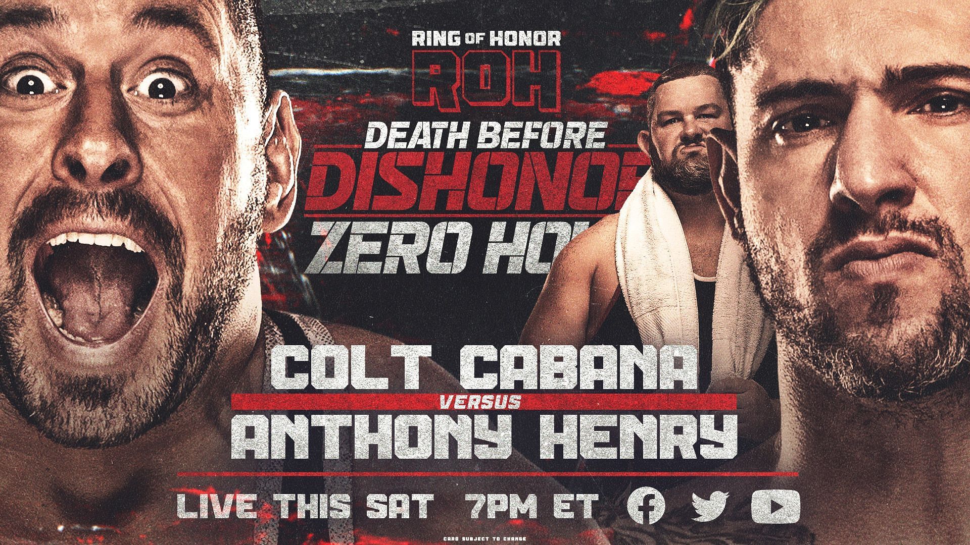 Colt Cabana finds a spot on the Death Before Dishonor card