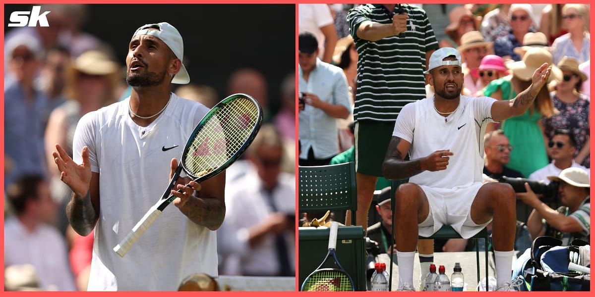 Nick Kyrgios was unhappy with the way a drunk woman interrupted him during the Wimbledon final.