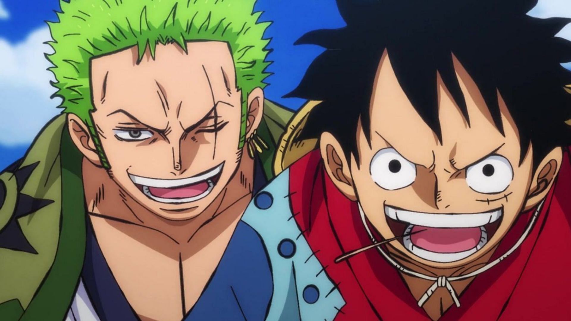 Roronoa Zoro (left) and Monkey D. Luffy (right) from One Piece (Image via Toei Animation)