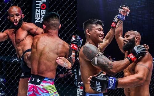 Demetrious Johnson and Rodtang Jitmuangnon [Photo Credit: ONE Championship] 