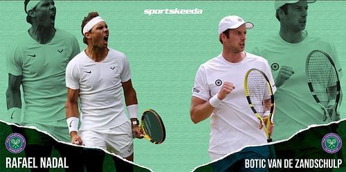 Rafael Nadal will take on Botic van de Zandschulp in the fourth round at Wimbledon