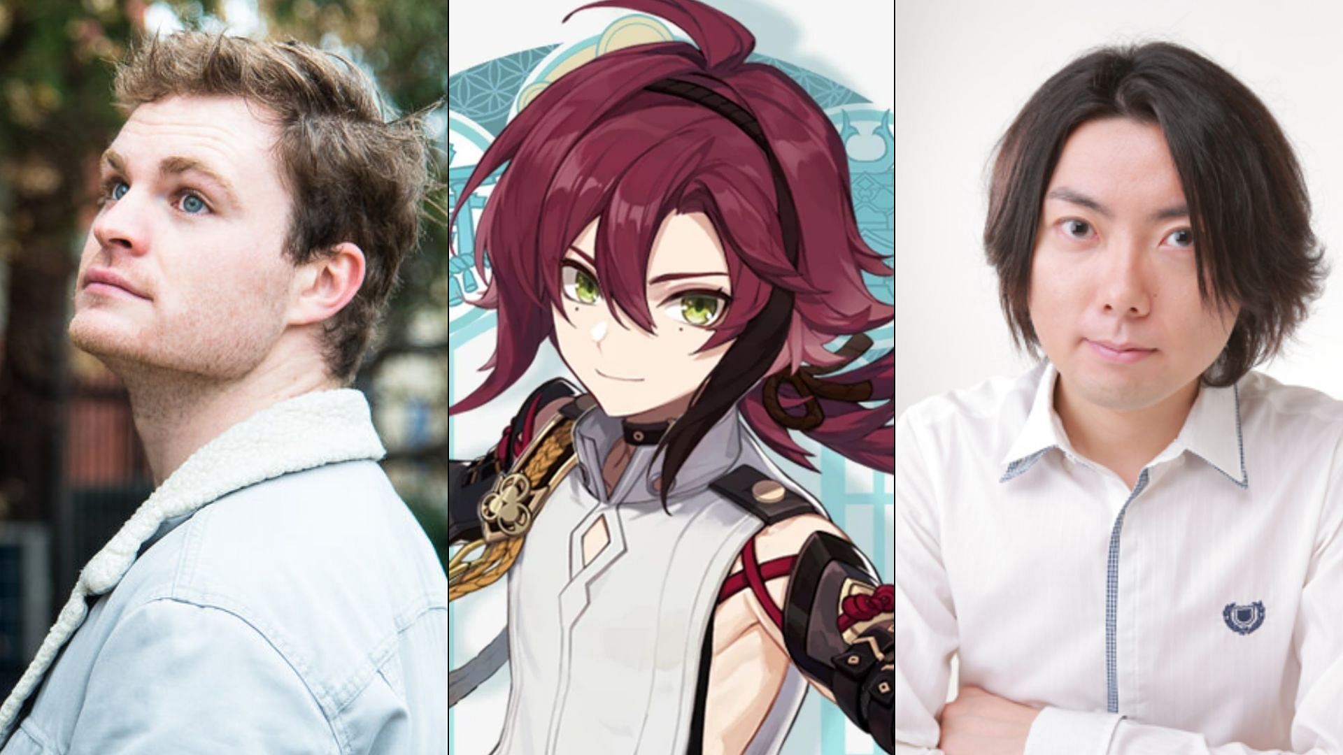 His English and Japanese voice actors (Image via Kieran Reagan, HoYoverse, Behind The Voice Actors)